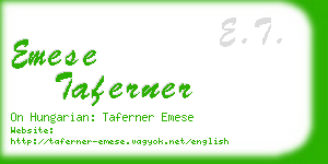 emese taferner business card